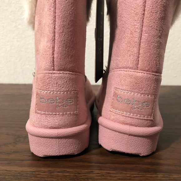 BEBE Kids' Chain Faux Fur Lined Boot Pink Toddler 7 - Picture 5 of 8